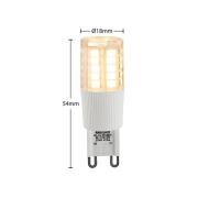 Arcchio LED-stiftlampa, G9, 4,5 W, klar, 2 700 K