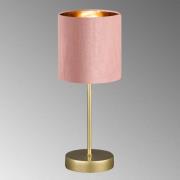 FISCHER & HONSEL Bordslampa Aura, fot guld, skärm rosé/guld