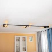 Nowodvorski Lighting Takspotlight Mono VI, svart/guld, 6 lampor