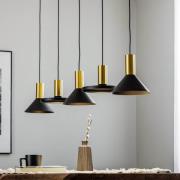 Nowodvorski Lighting Pendellampa Hermanos V 5-ljus svart/mässing