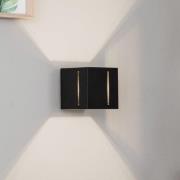 SOLLUX LIGHTING Vägglampa Topic up/down i aluminium, svart