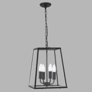 Searchlight Hänglampa Lantern, svart, 4 lampor