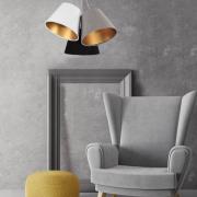 Maco Design Pendellampa Zsofia 3 lampor vit/grå/svart/guld