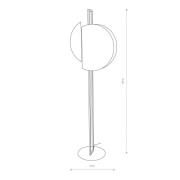 Nowodvorski Lighting Golvlampa Sunset, mörkbrun/guld/svart