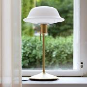 UMAGE Butler bordslampa glasskärm, mässingsfot