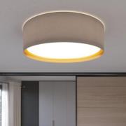 TK Lighting Bilbao taklampa, grå/guld, Ø 60 cm