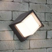 Reality Leuchten LED-utomhusvägglampa Puno, IP54, kantig