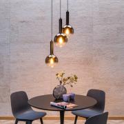 Lucide Hänglampa Marius, glasskärmar, svart, 3 lampor