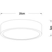 Lucide Unar LED-taklampa, svart, Ø 20 cm