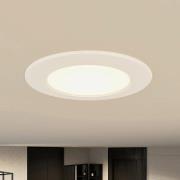 Prios LED-inbyggnadslampa Rida, set om 3, vit, 12 cm, CCT, IP44