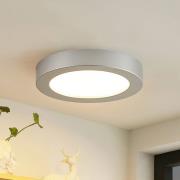 Prios LED-taklampa Edwina, silver, 23 cm, set om 3