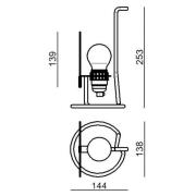 Stilnovo Bugia LED-bordslampa svart glänsande