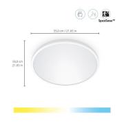 WiZ SuperSlim LED-taklampa CCT Ø55cm vit