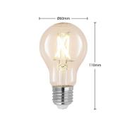 Arcchio LED-lampa E27 6W 2.700K filament, dimbar klar 2 st