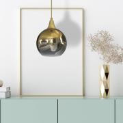 Eko-Light Hänglampa Monte av glas, 1 lampa, guld