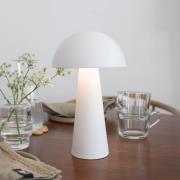 Markslöjd Batteridriven bordslampa Fungi för utomhusbruk, vit