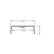 BRUMBERG One LED utanpåliggande profil, aluminium, plan, 1 meter