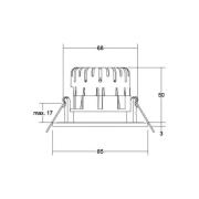 BRUMBERG BB20 IP65 inbyggd RC drivdon rund nickel