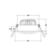 BRUMBERG BB34 LED-inbyggnadsspot ej dimbar vit