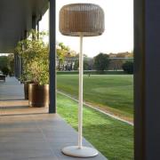 Bover Fora P - utomhus golvlampa, vit beige