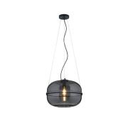 Trio Lighting Lorena pendellampa av glas, matt svart