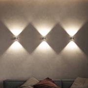 Top Light Puk Mini Wall+ LED, klara linser, krom