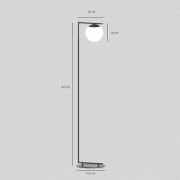 ALDEX Golvlampa Zac, opal/vinröd, 1 lampa