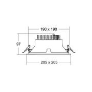 BRUMBERG Apollo Maxi facetterad, kantig, 4 000 K, vit