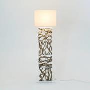 Holländer Tremiti golvlampa, träfärgad/beige, höjd 160 cm, trä