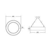 BRUMBERG Biro Circle Ring10 direkt CA Ø 45 cm vit 4000 K