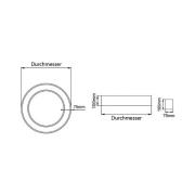 BRUMBERG Biro Circle Ring Tak 25W Ø60cm tänd/släck svart 830