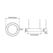 BRUMBERG Biro Circle Ring10 direkt 45cm på/av svart 3000K