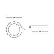 BRUMBERG Biro Circle Ring Ø 60cm, 40 W, tänd/släck, vit, 830