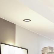 Arcchio LED-downlight Aryx, svart, 2.700K