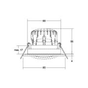 BRUMBERG BB23 LED-spot IP65 on/off anslutningsdosa matt nickel