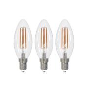 Arcchio LED glödlampa E14 stearinljus, set om 3, 3000 K