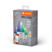 LEDVANCE SMART+ LED, stearinljus, E14, 4,9 W, CCT, RGB, WiFi, 3 enhete...