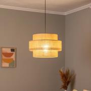 TK Lighting Calisto pendellampa, jute, naturbrun, enkel belysning, Ø 5...