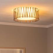 TK Lighting Taklampa Harmony, svart, naturfärgad jute, Ø 50 cm