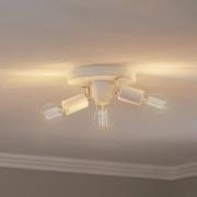 HELAM Taklampa Centro, vit, 3 lampor, metall, Ø 19,5 cm