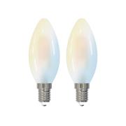 LUUMR Smart LED-dropplampa set om 2 E14 4,2W CCT klar Tuya