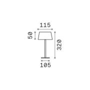 Ideallux Ideal Lux LED-uppladdningsbar bordslampa för utomhusbruk Pure...