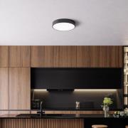 TEMAR LIGHTING Taklampa Cleo, Ø 50 cm, IP54, svart, metall, E27