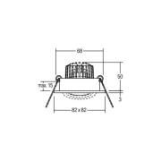 BRUMBERG LED-inbyggnadsspot Tirrel-S, on/off, matt aluminium