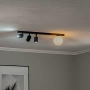 EMIBIG LIGHTING Takspotlight Baster 4, stål, 4 lampor, 3 spots, kula