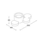 TECNICO by Sforzin Chio taklampa, vit, gips, 25 cm lång, GX53