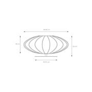 Lucide Bordslampa Corina, gräddfärgad, Ø 40 cm, E27