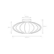 Lucide Corina taklampa, svart, Ø 40 cm, E27