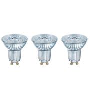 OSRAM LED-reflektor GU10 4,3W, universalvit, 3-pack