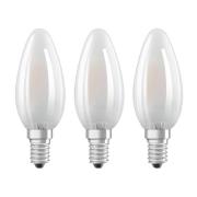 OSRAM LED-stearinljus E14 Classic B 4,2W 2 700K matt 3-pack
